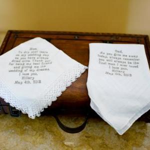 Personalized Wedding Handkerchiefs Set Of Any 2...