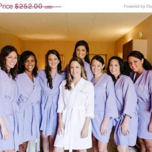Personalized Set Of 10 Waffle Robes. Great..