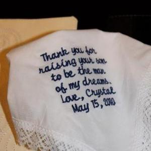 Custom Personalized Wedding Handkerchief.