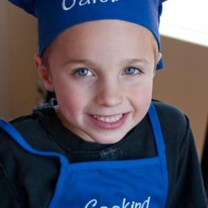 Childs Personalized Chef Apron And Chef Hat.