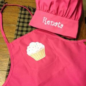 Childs Personalized Chef Apron And Chef Hat.