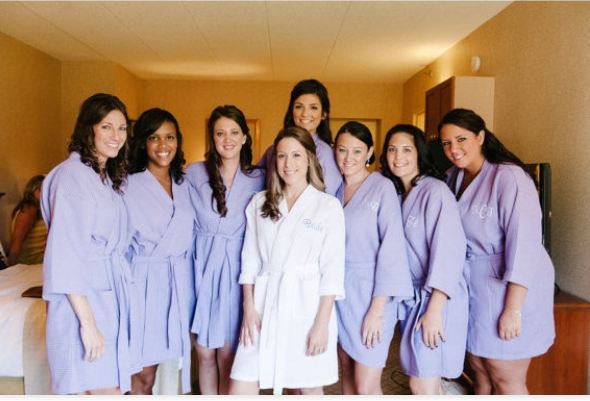 Custom Set Of 9 Personalized Waffle Robes. Great Bridesmaid Gifts.