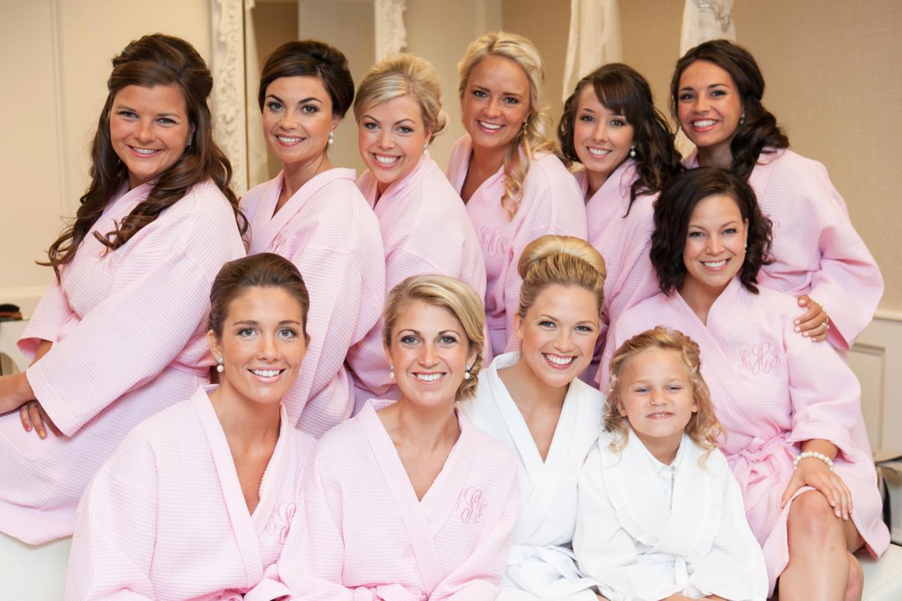 Personalized Set Of 10 Waffle Robes. Great Bridesmaid Gifts...