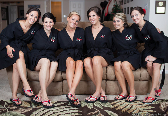 Personalized Bridesmaid Robes Set Of 6