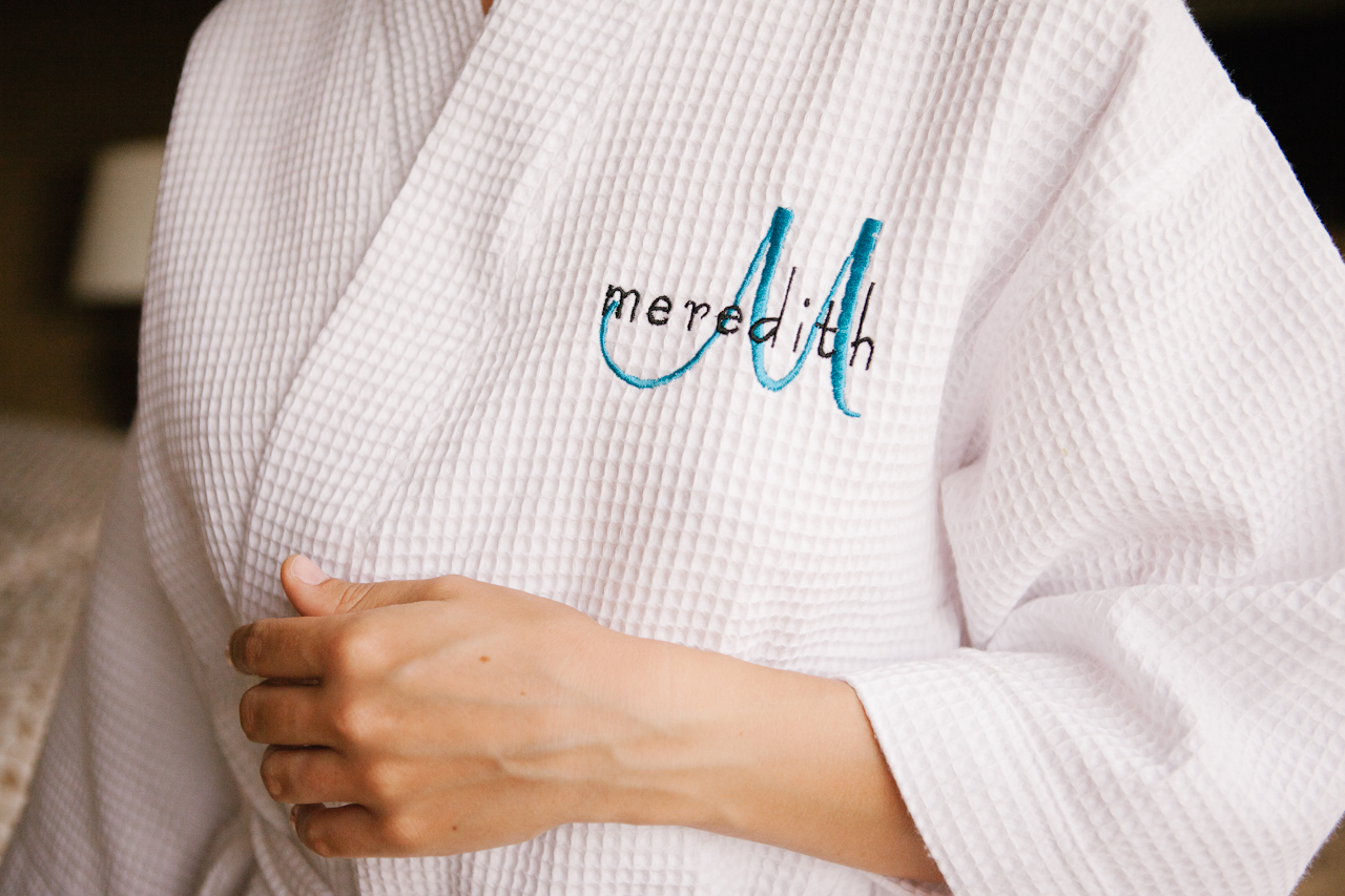 personalised waffle robe